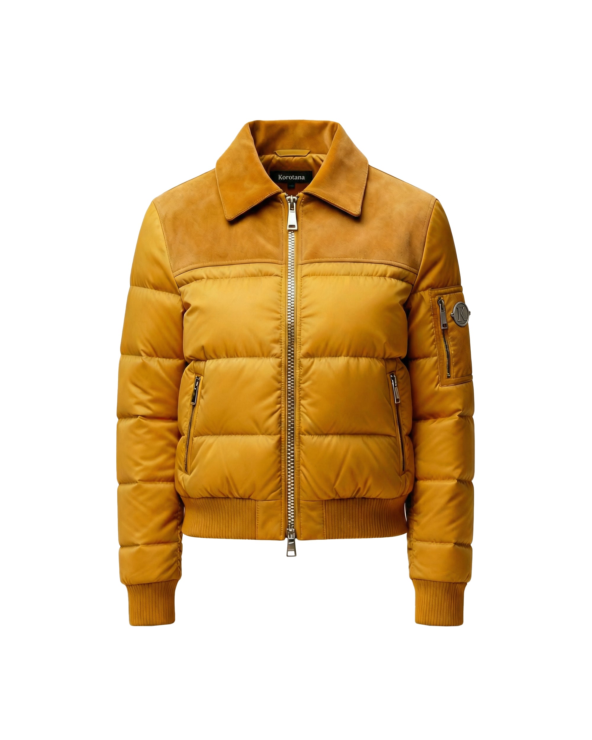 The Aureus Suede Puffer Jacket