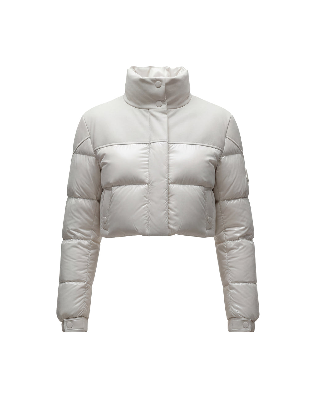 The Blanc Lumière Suede Puffer Jacket