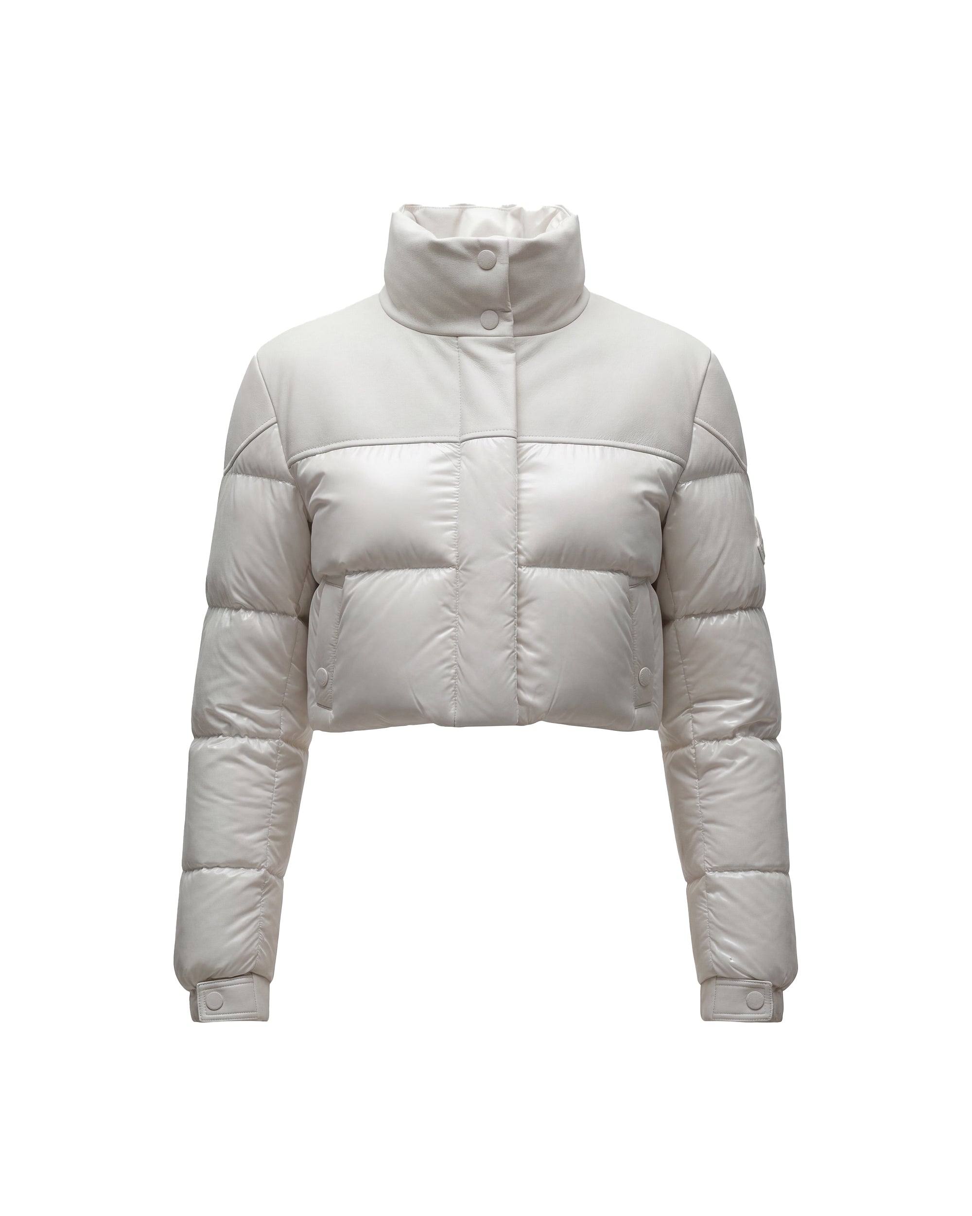 The Blanc Lumière Suede Puffer Jacket