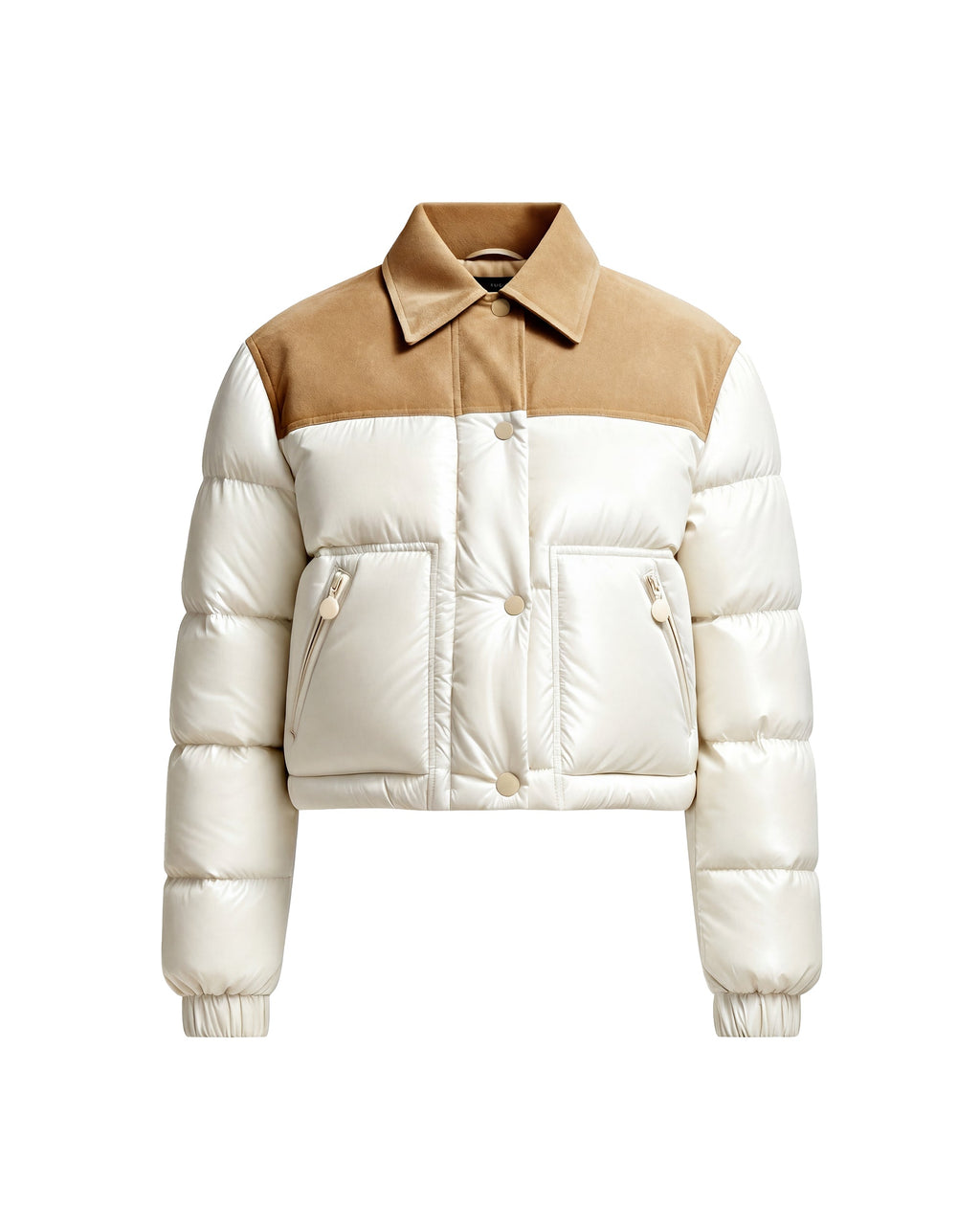 The desert Horizon Suede Puffer Jacket