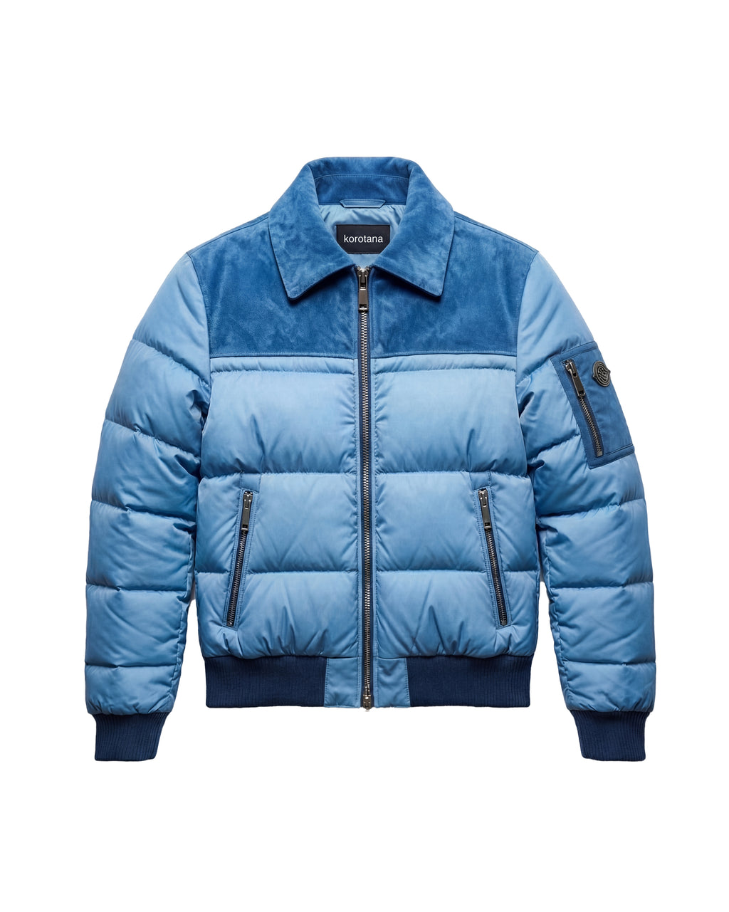 The Korotana Signature Suede Puffer Jacket