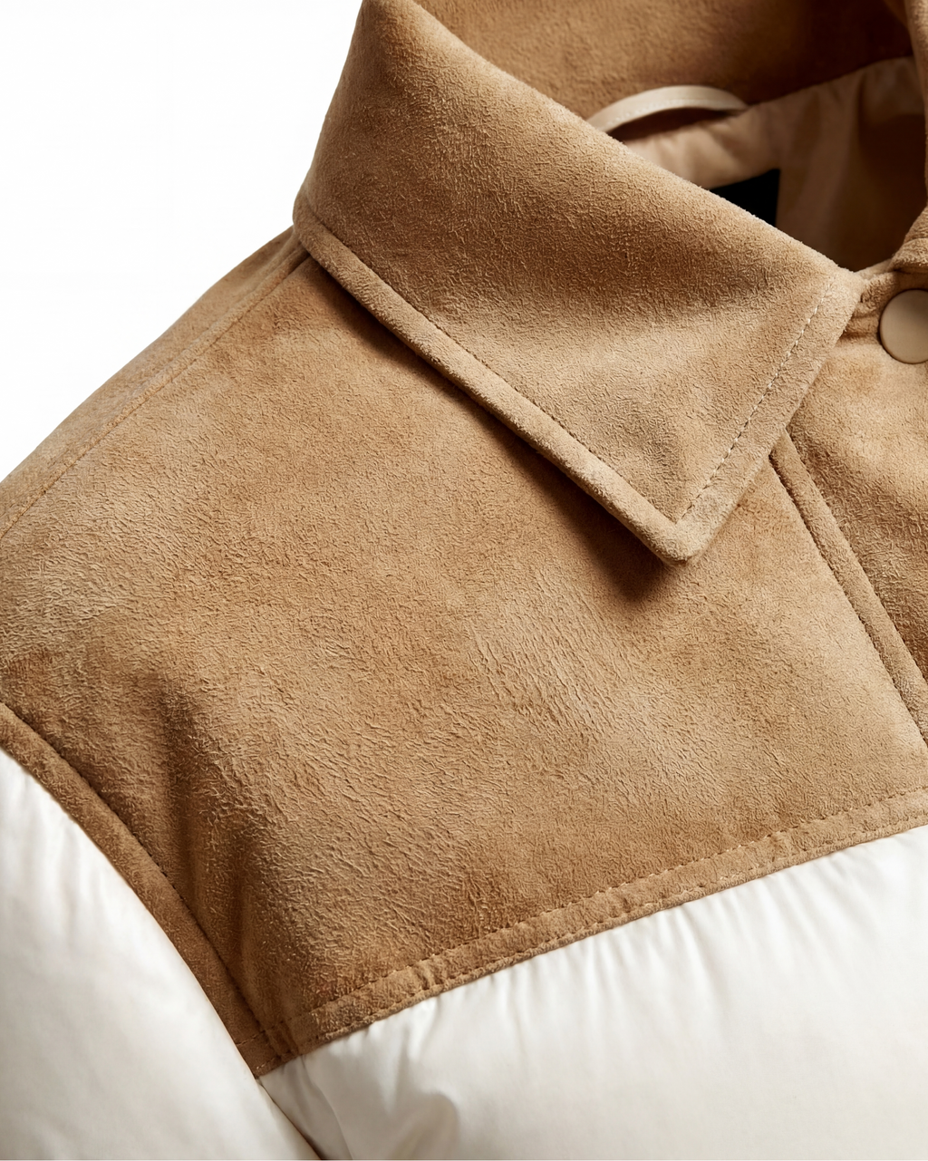 The desert Horizon Suede Puffer Jacket