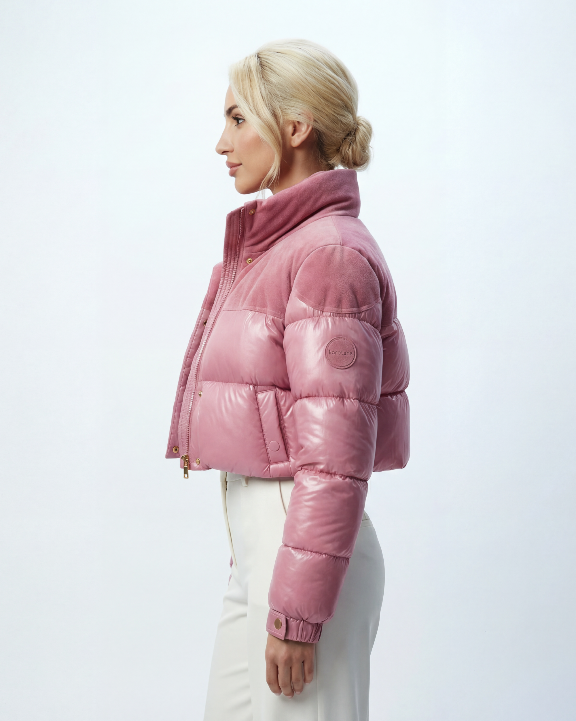 The Rose Eclat Suede Puffer Jacket