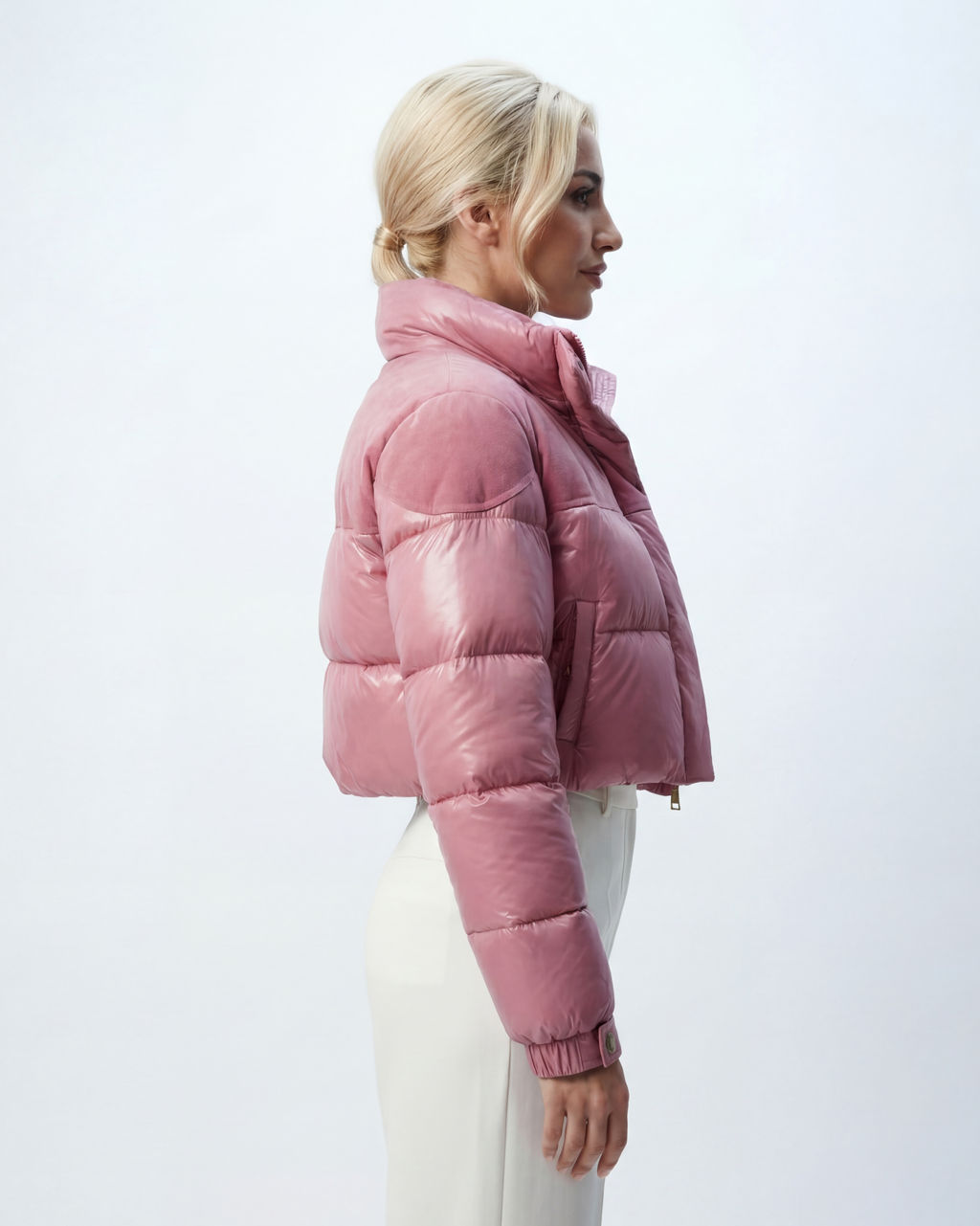 The Rose Eclat Suede Puffer Jacket