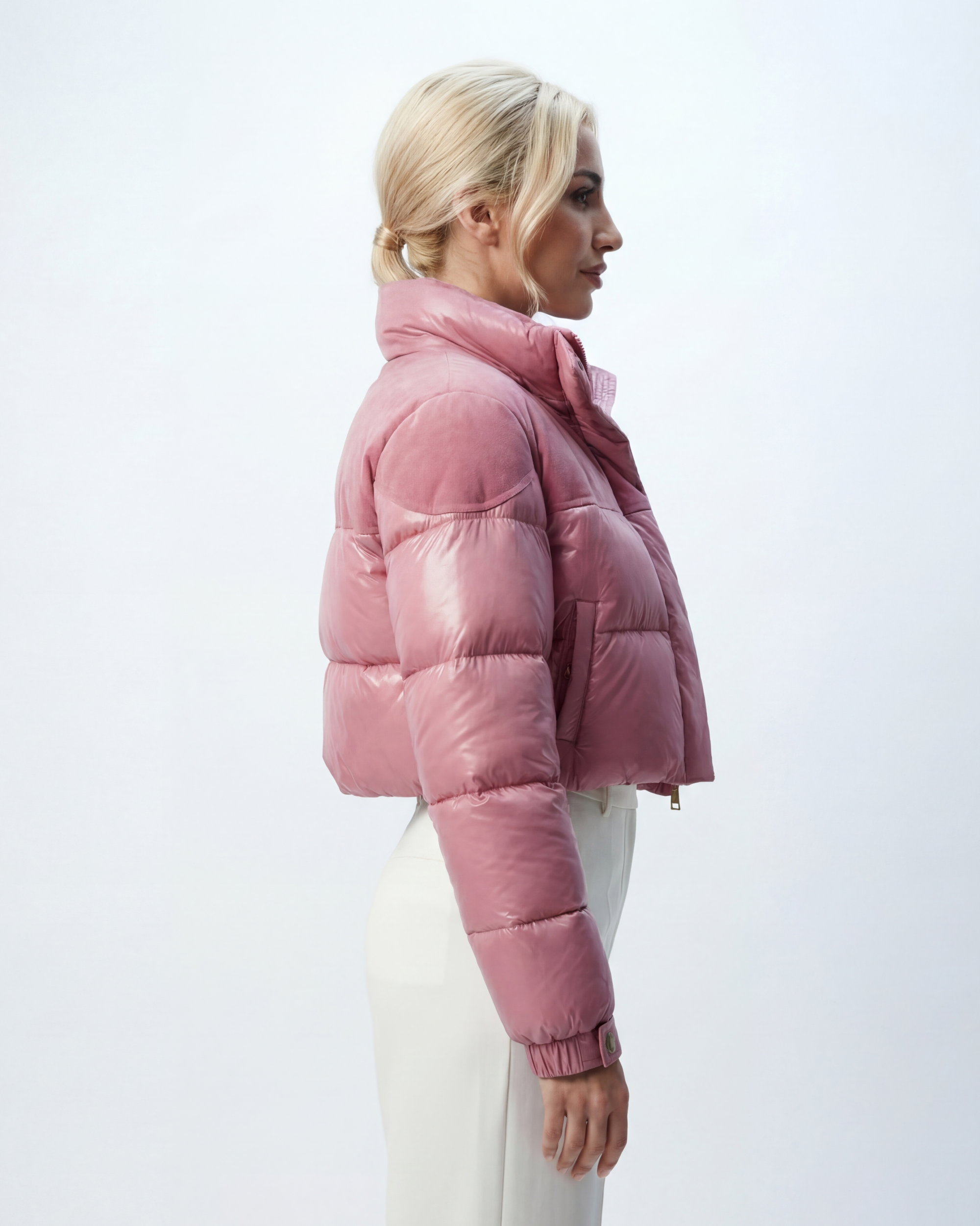The Rose Eclat Suede Puffer Jacket