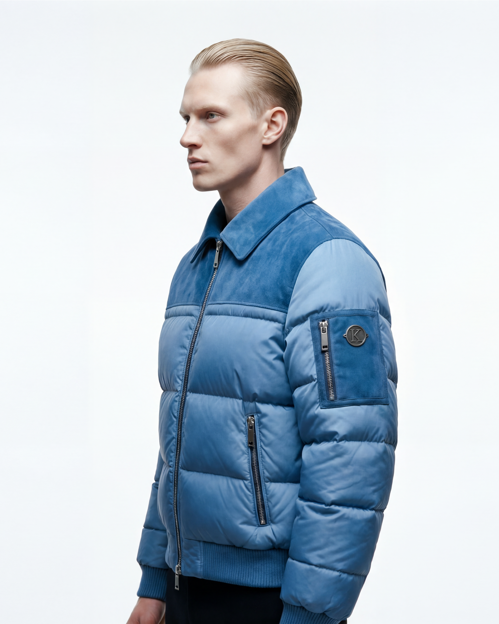 The Korotana Signature Suede Puffer Jacket