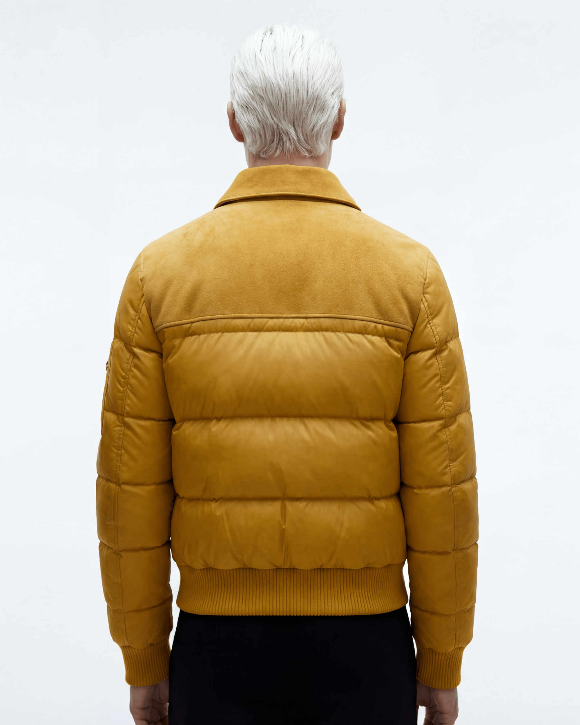 The Aureus Suede Puffer Jacket