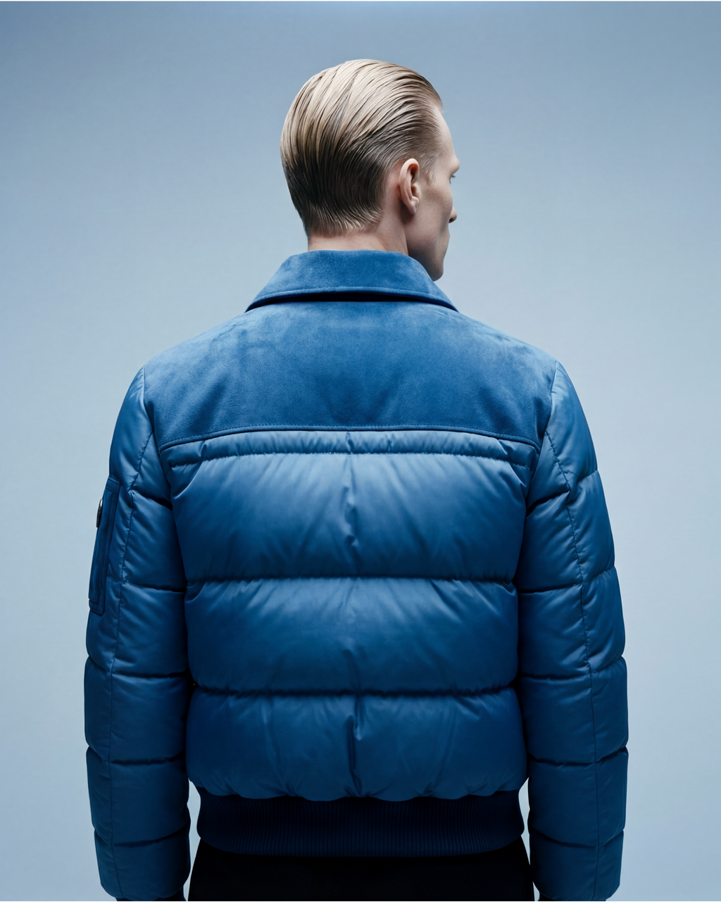 The Korotana Signature Suede Puffer Jacket