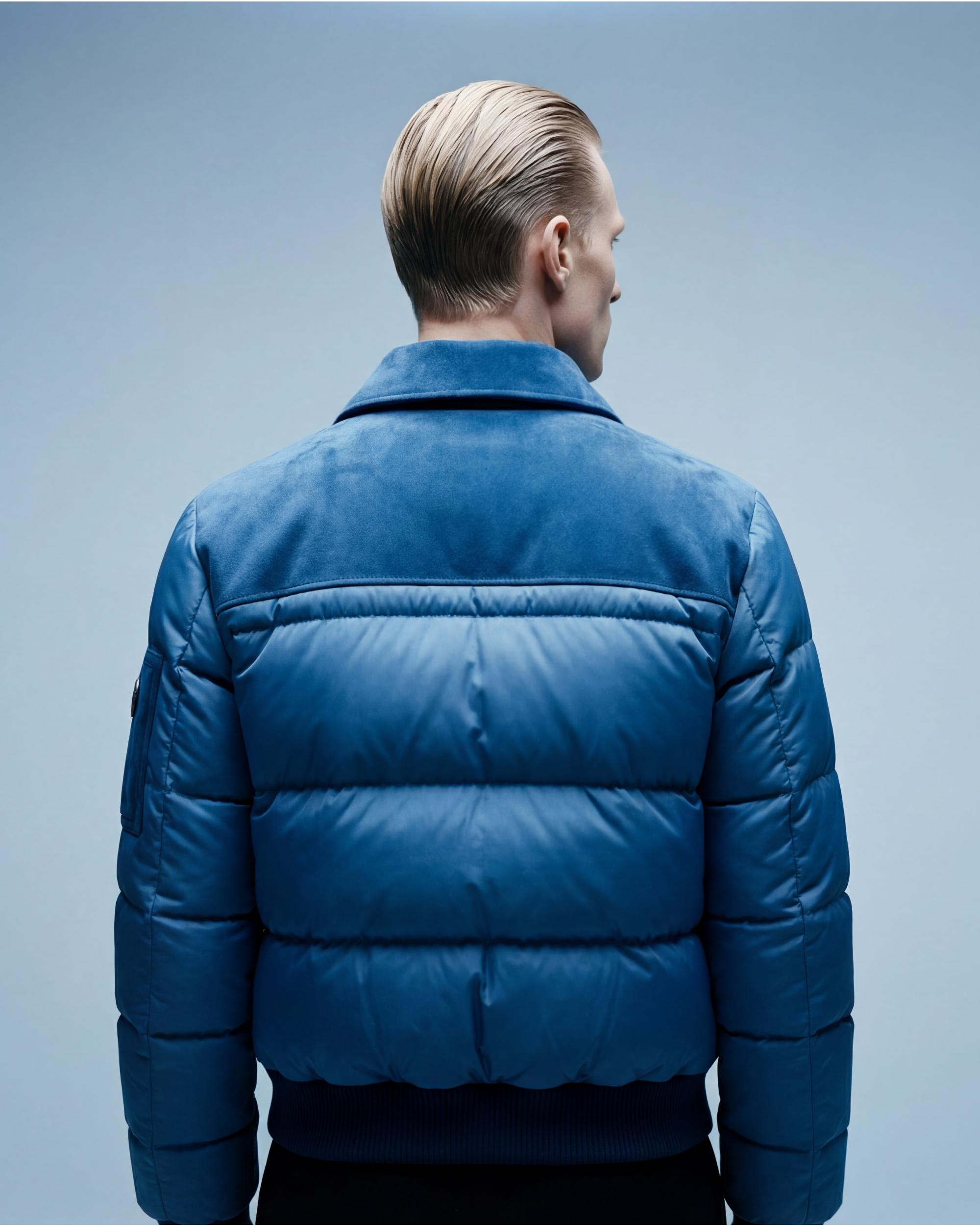 The Korotana Signature Suede Puffer Jacket