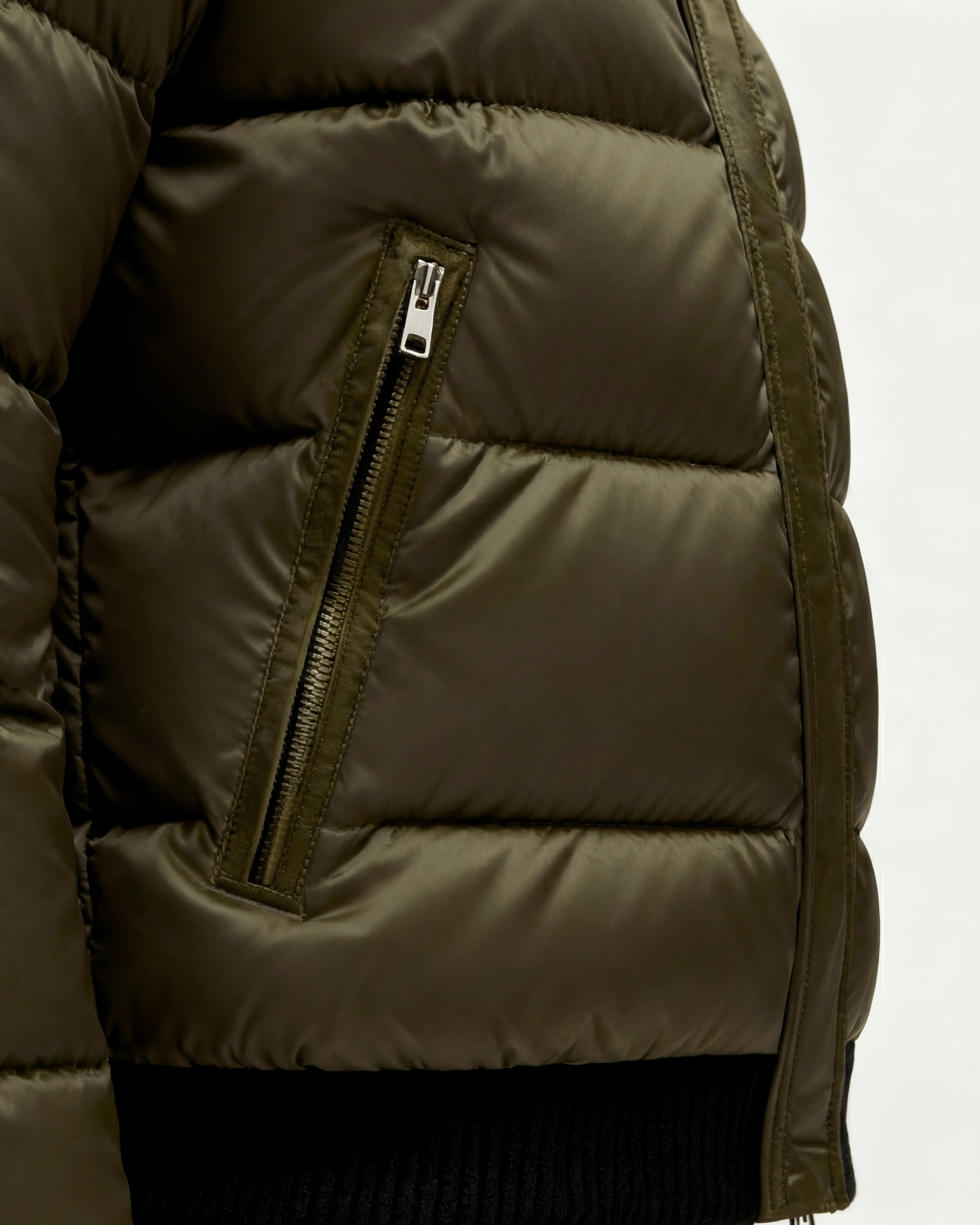 The MossWood Suede Puffer Jacket