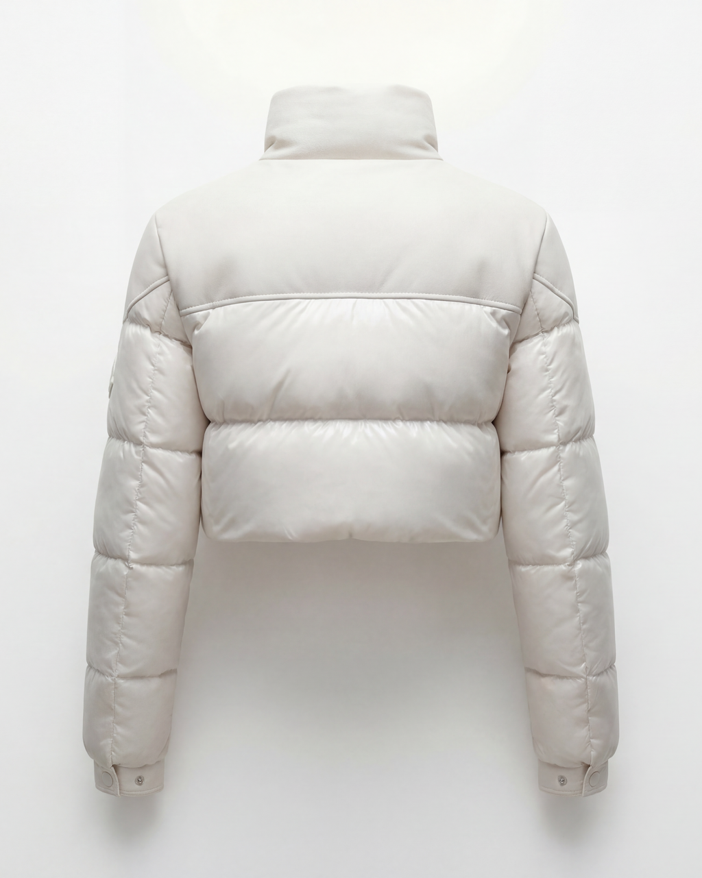 The Blanc Lumière Suede Puffer Jacket