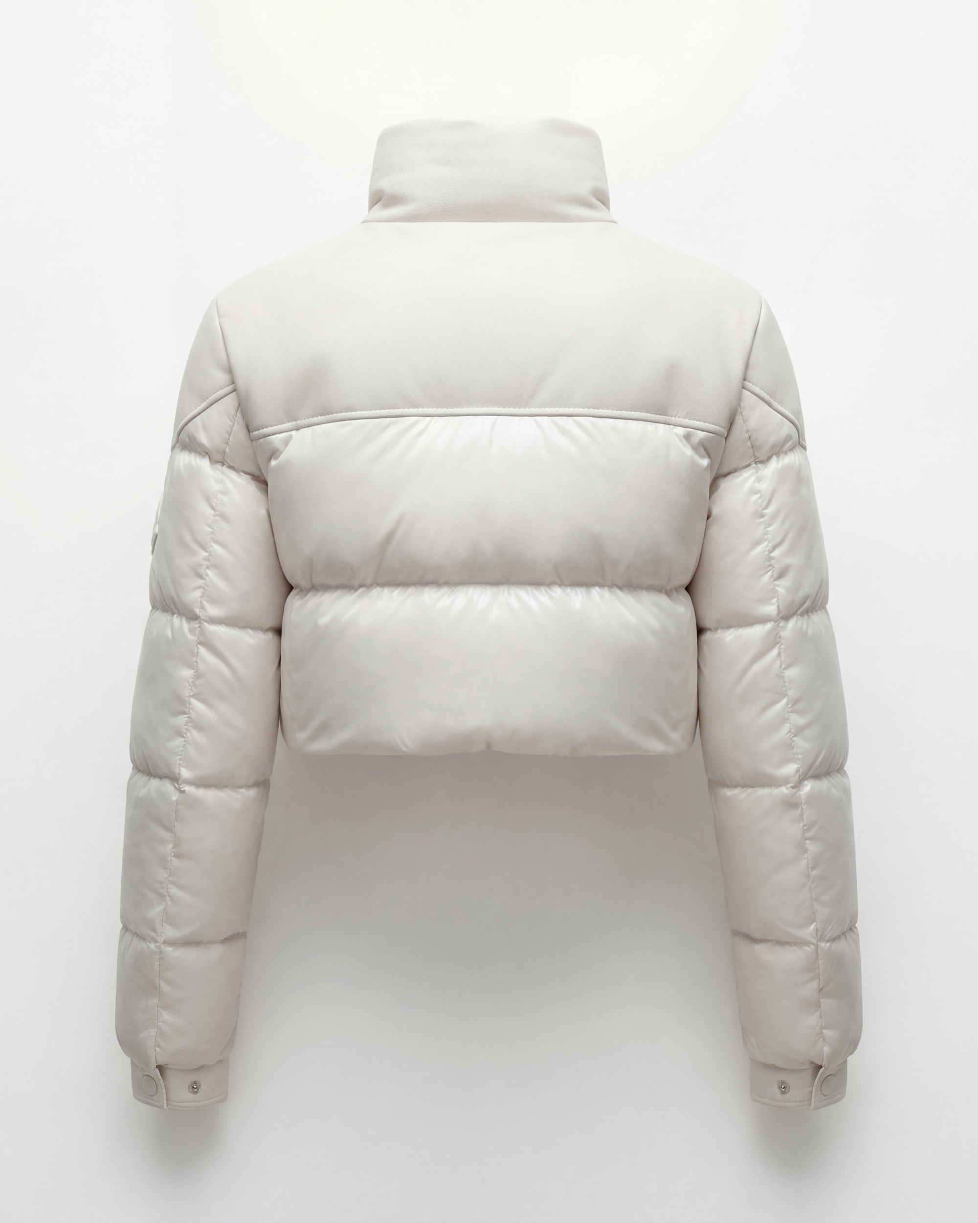 The Blanc Lumière Suede Puffer Jacket