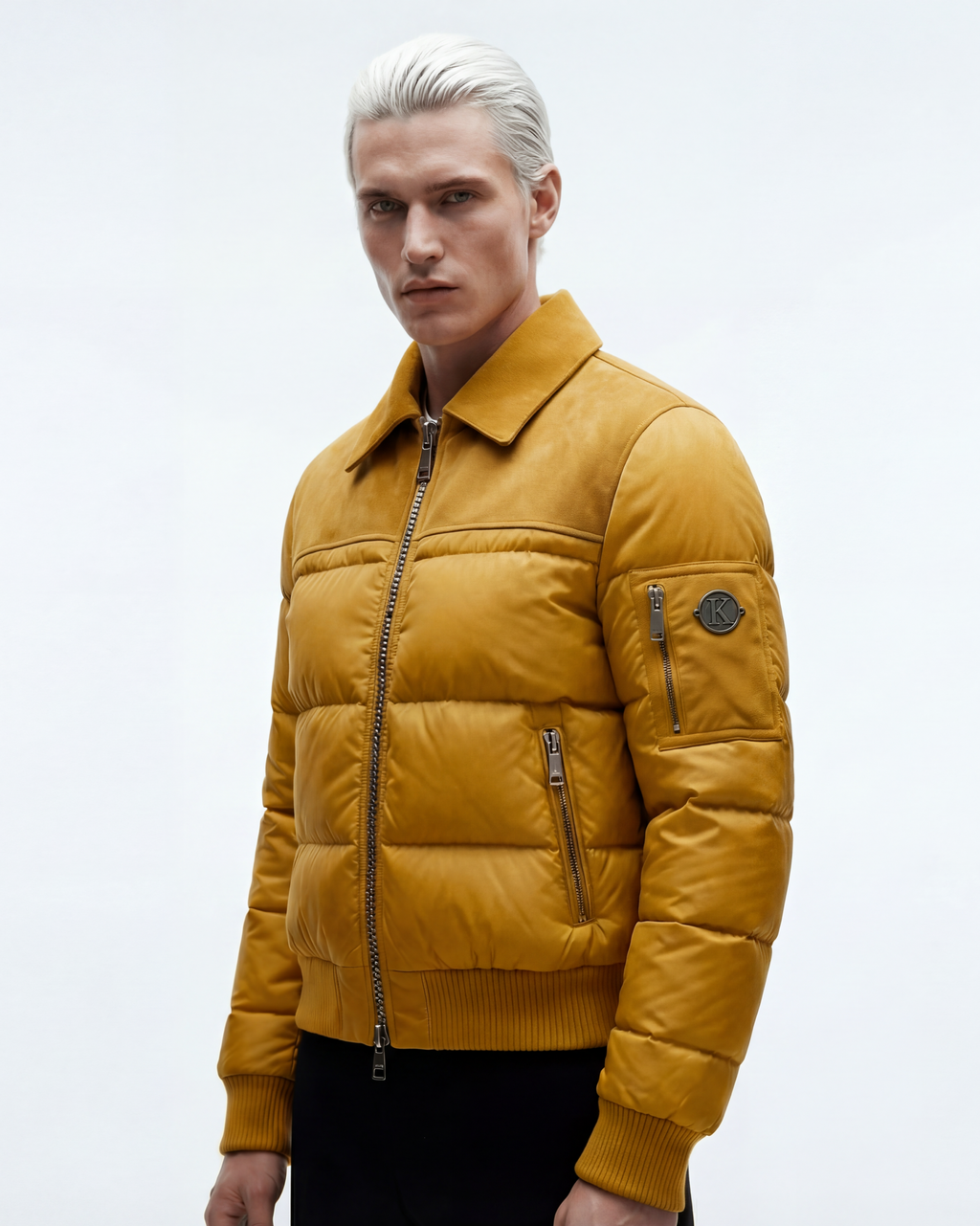 The Aureus Suede Puffer Jacket