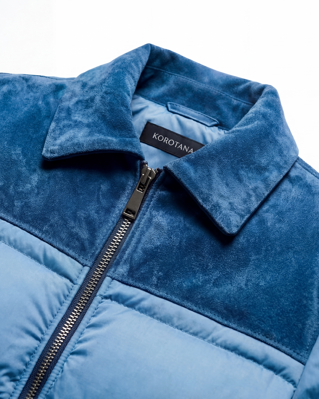 The Korotana Signature Suede Puffer Jacket