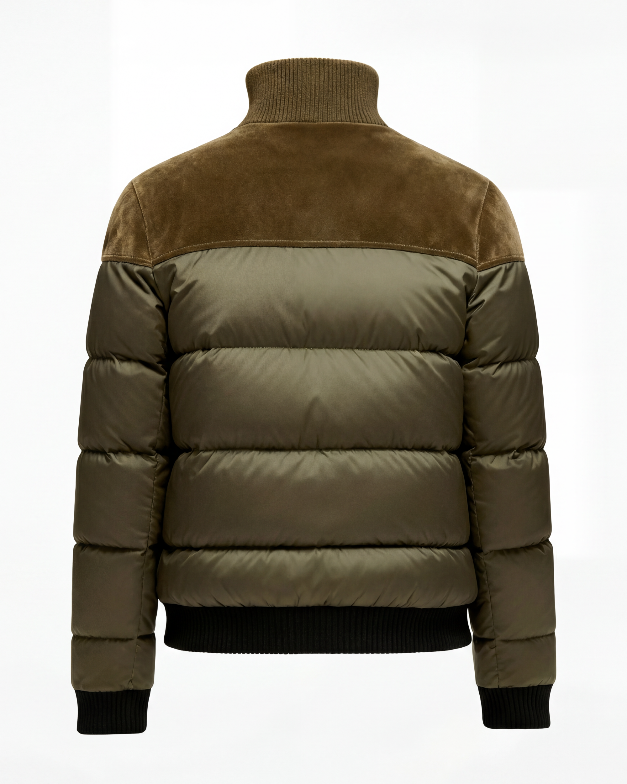 The MossWood Suede Puffer Jacket