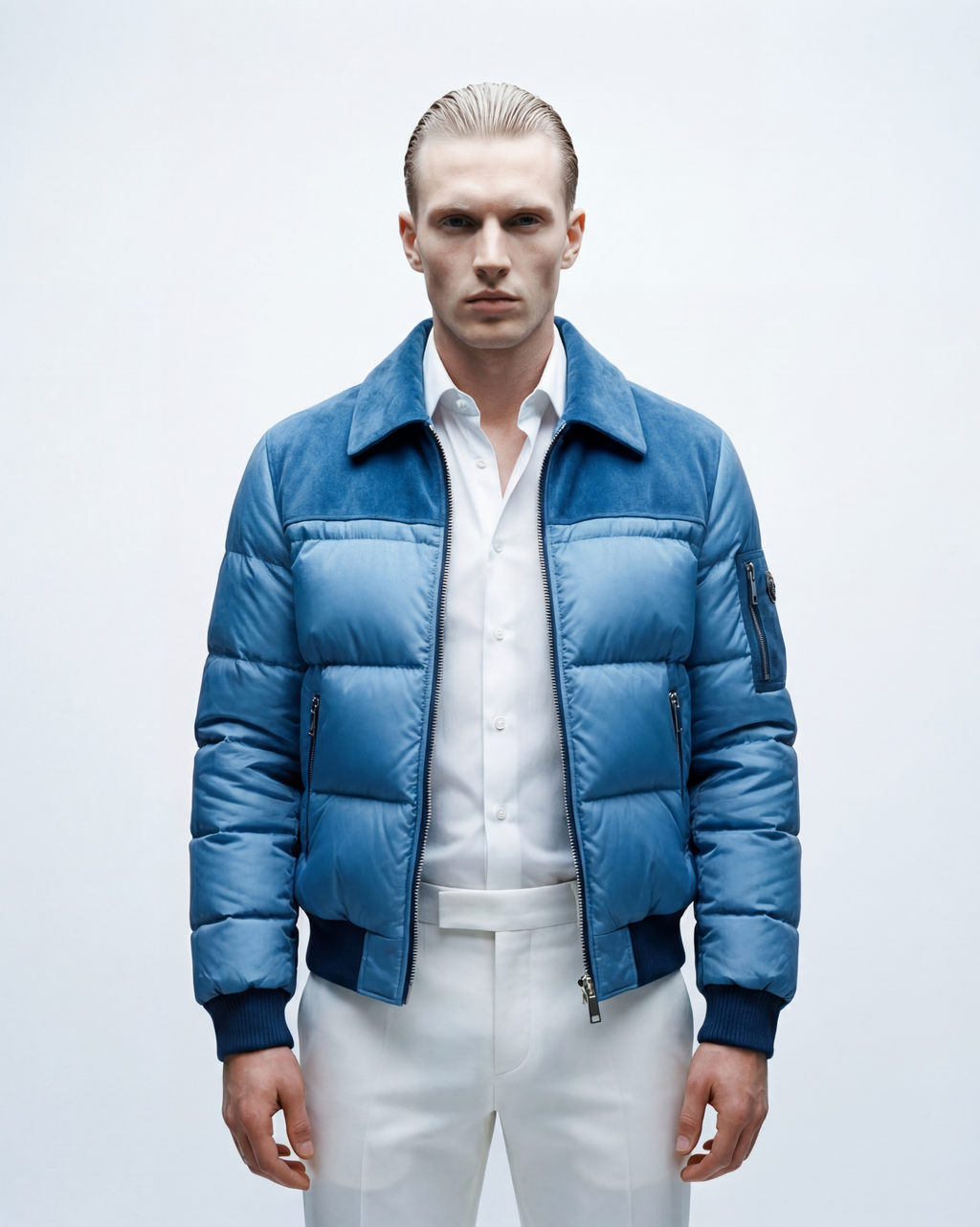 The Korotana Signature Suede Puffer Jacket