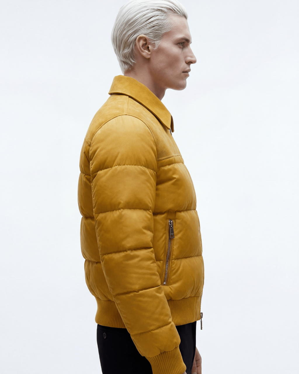 The Aureus Suede Puffer Jacket