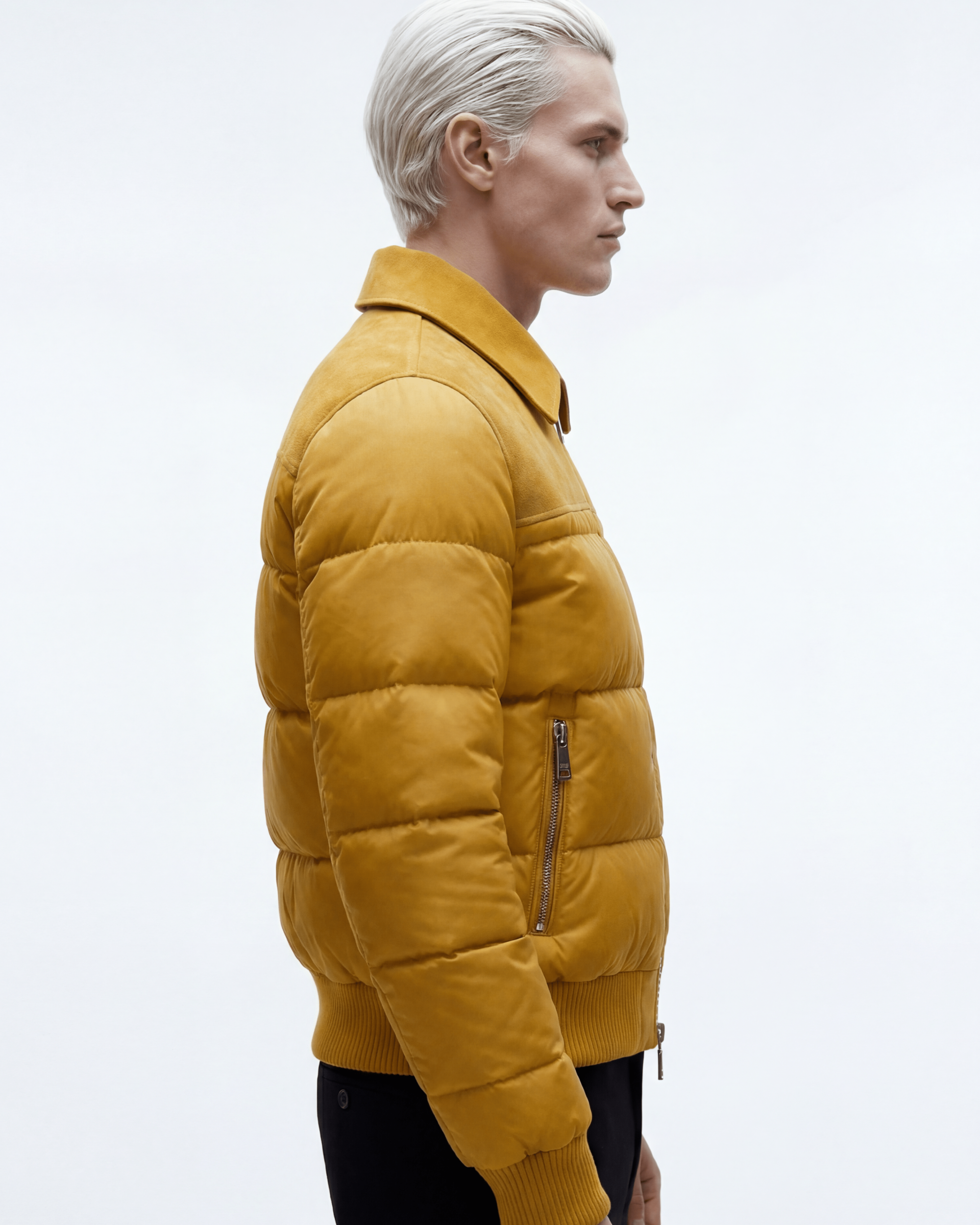 The Aureus Suede Puffer Jacket