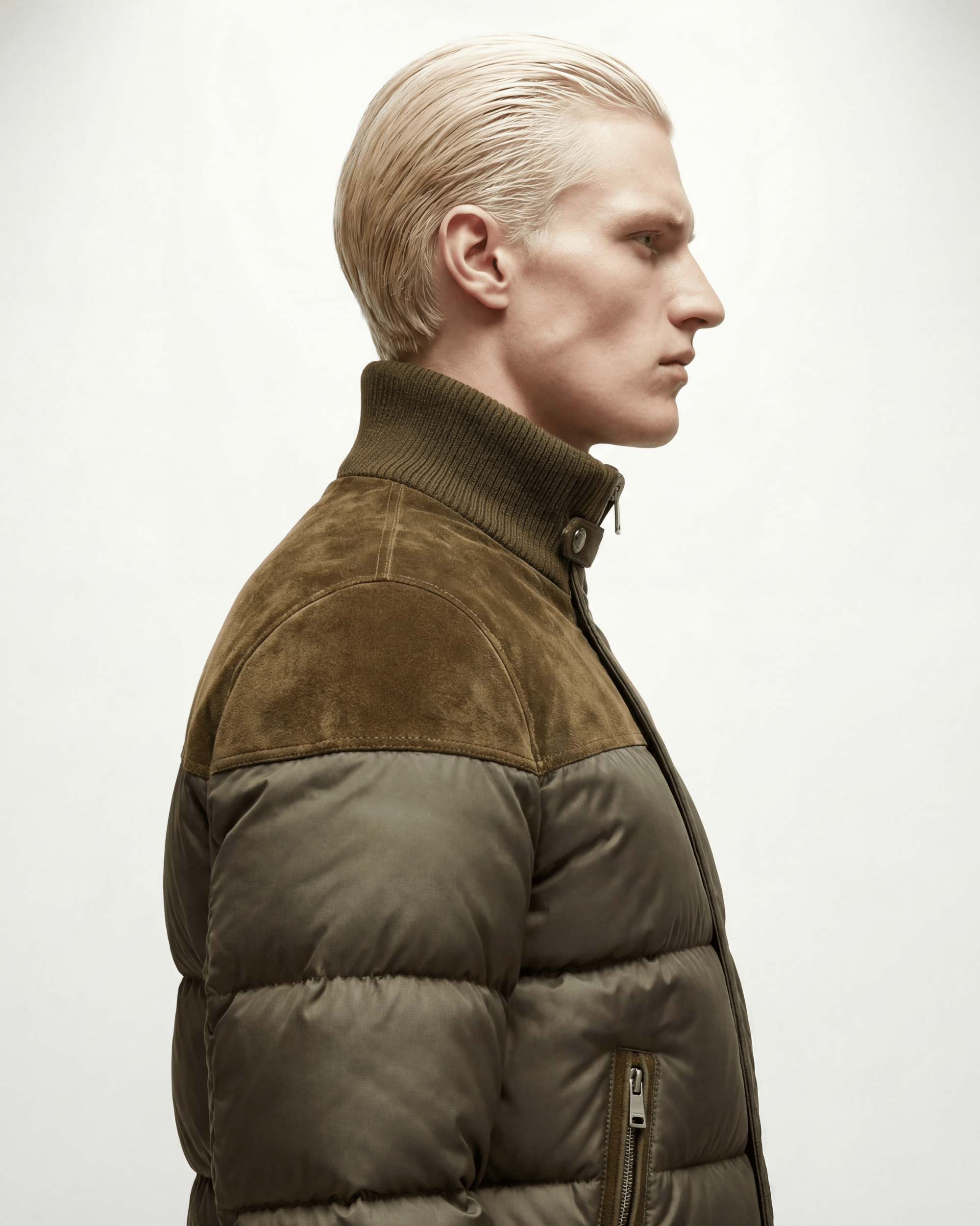 The MossWood Suede Puffer Jacket