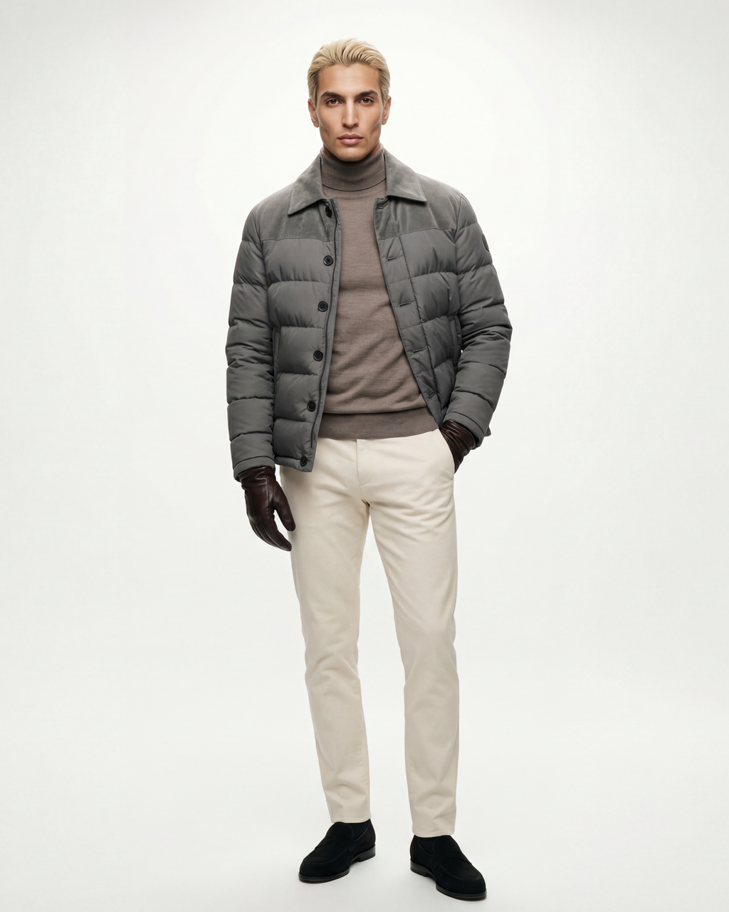 The Ashford Suede Puffer Jacket