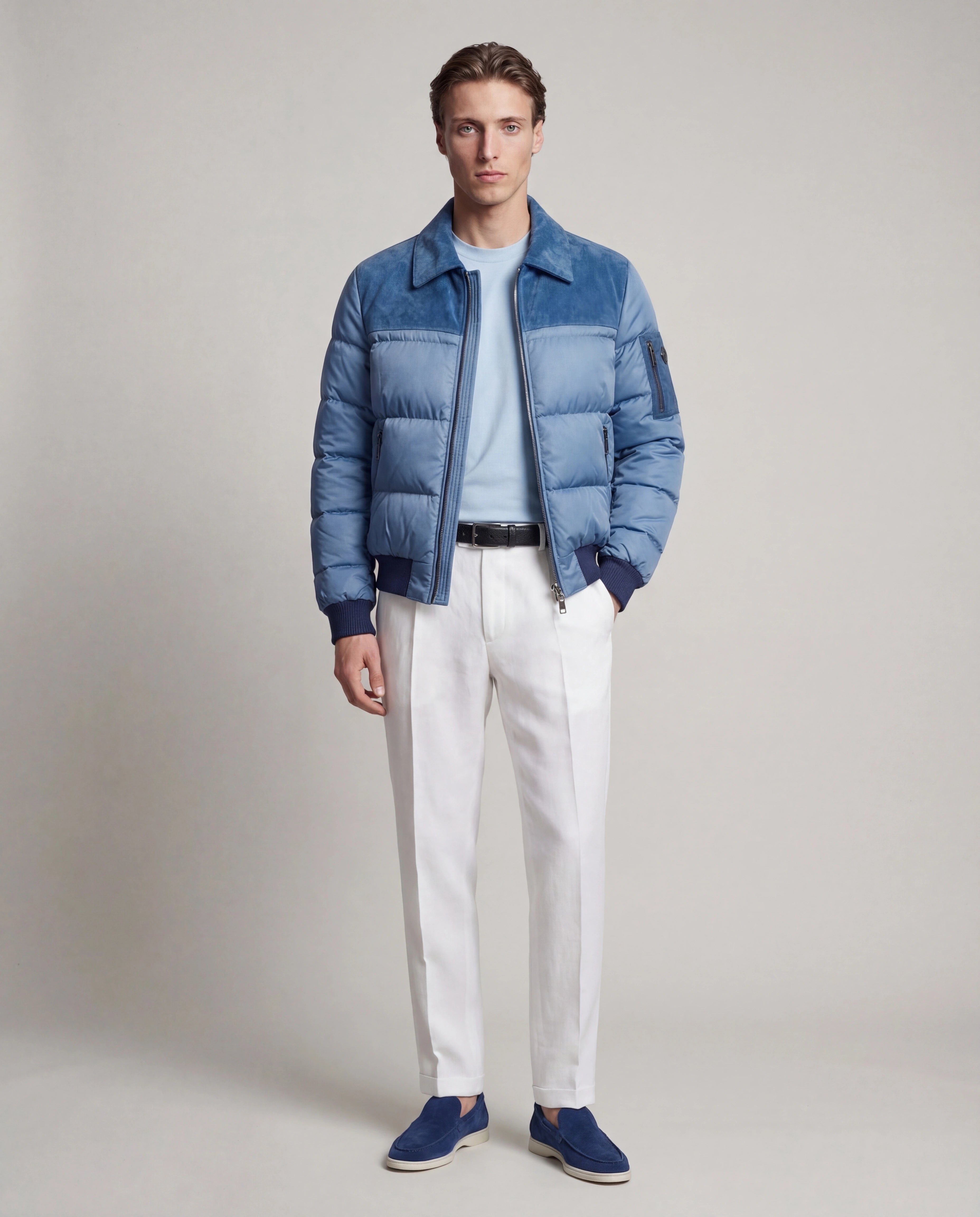 The Korotana Signature Suede Puffer Jacket