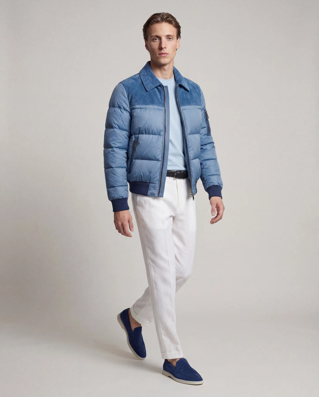 The Korotana Signature Suede Puffer Jacket