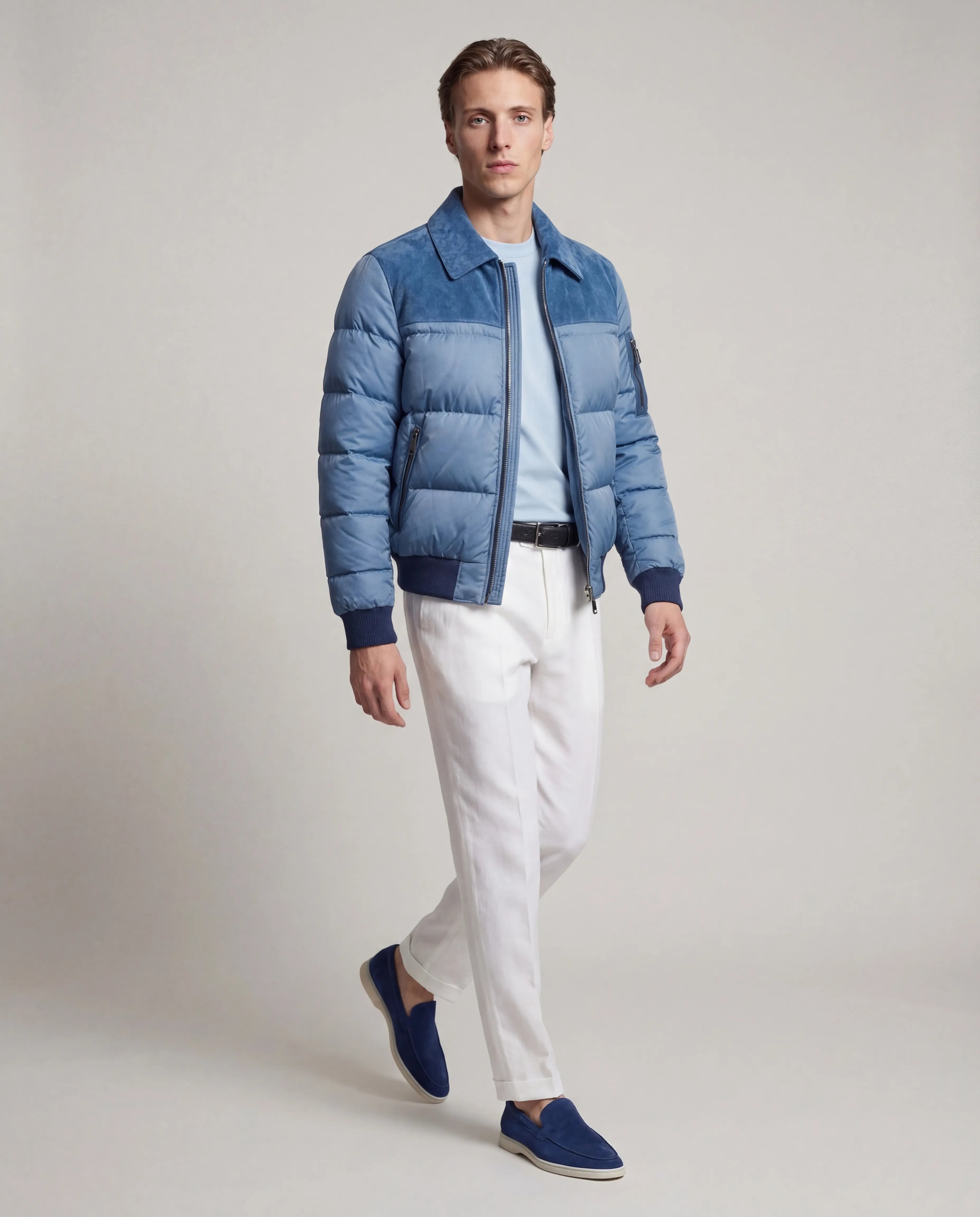 The Korotana Signature Suede Puffer Jacket