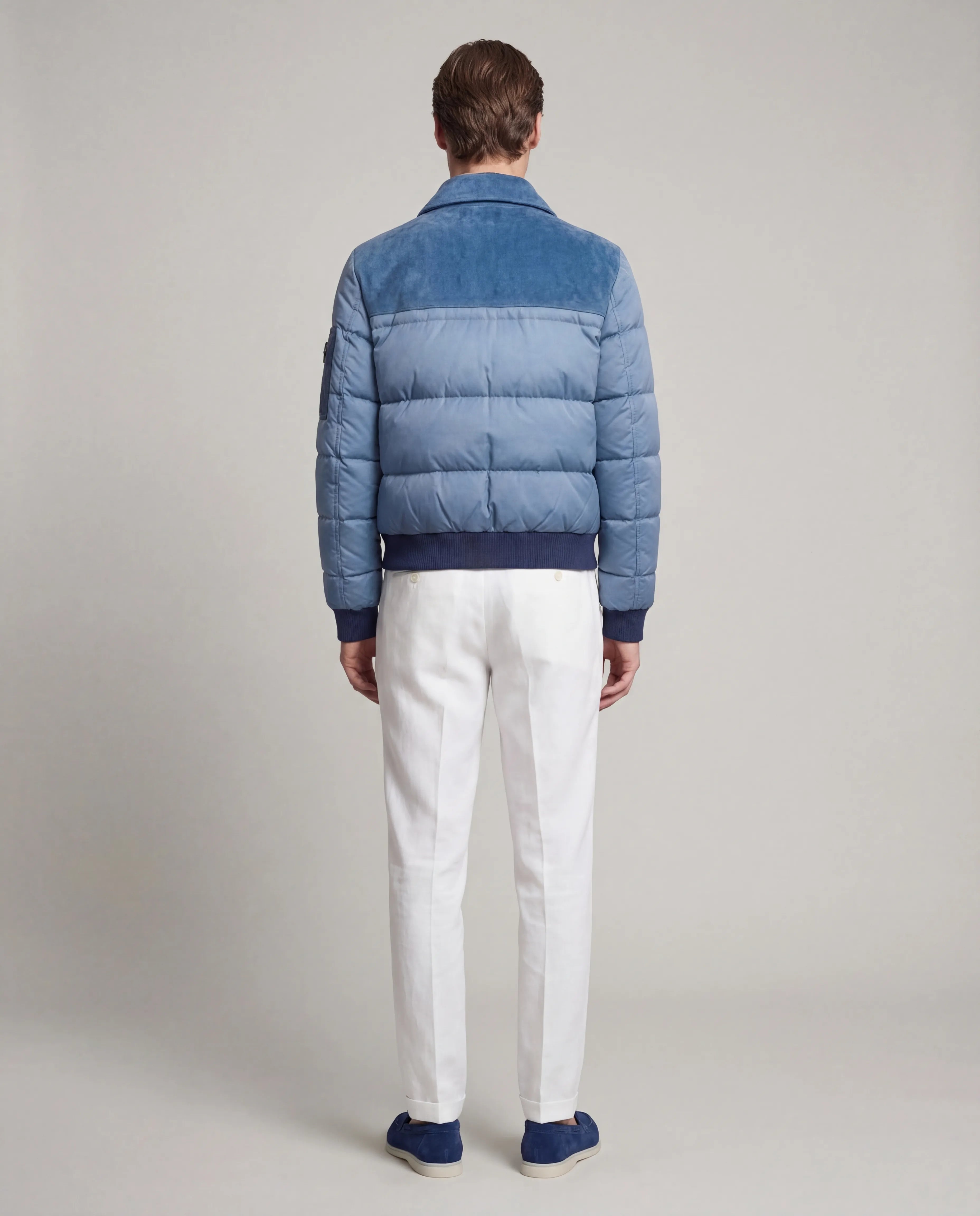 The Korotana Signature Suede Puffer Jacket