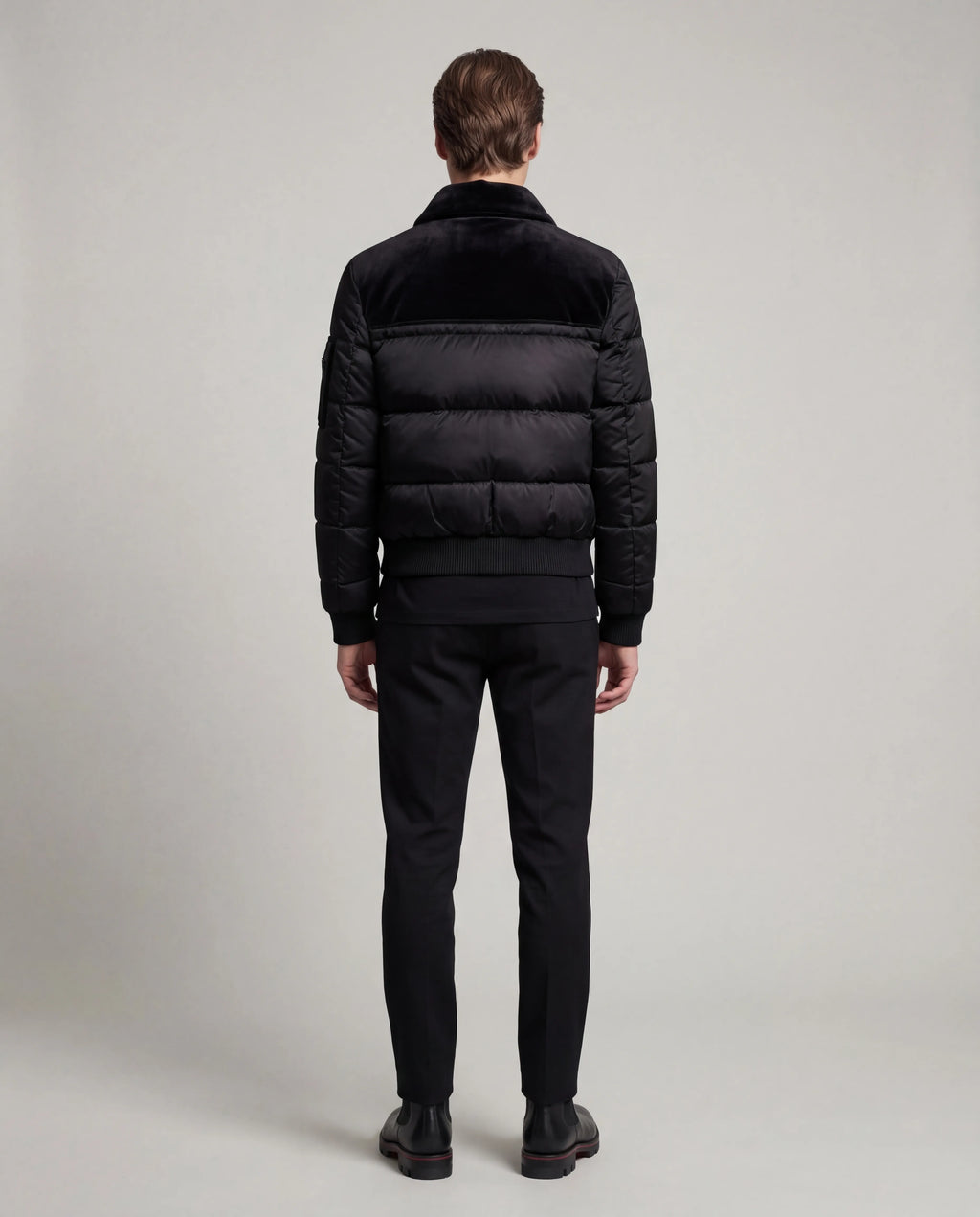 The Korotana Signature Suede Puffer Jacket