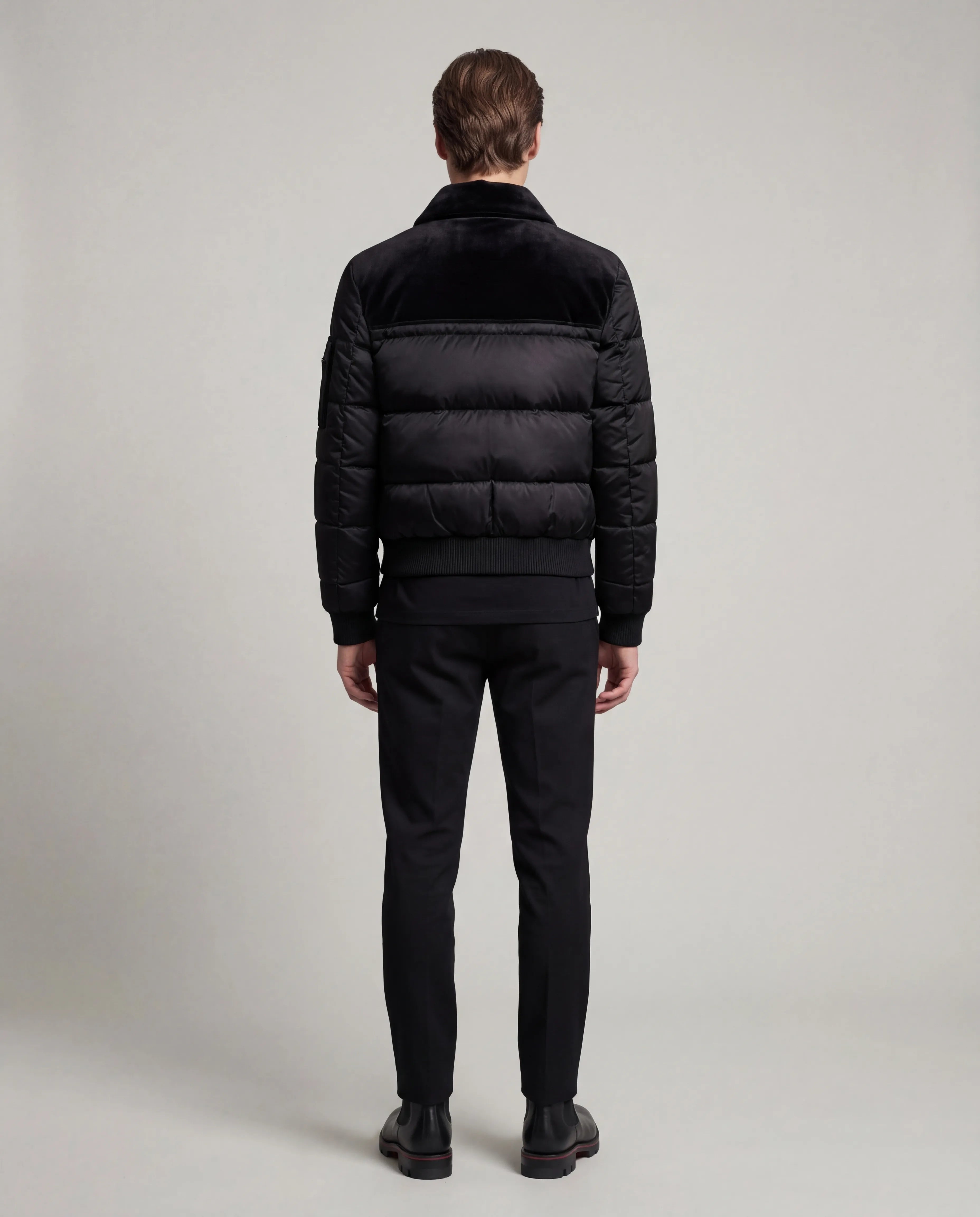 The Korotana Signature Suede Puffer Jacket