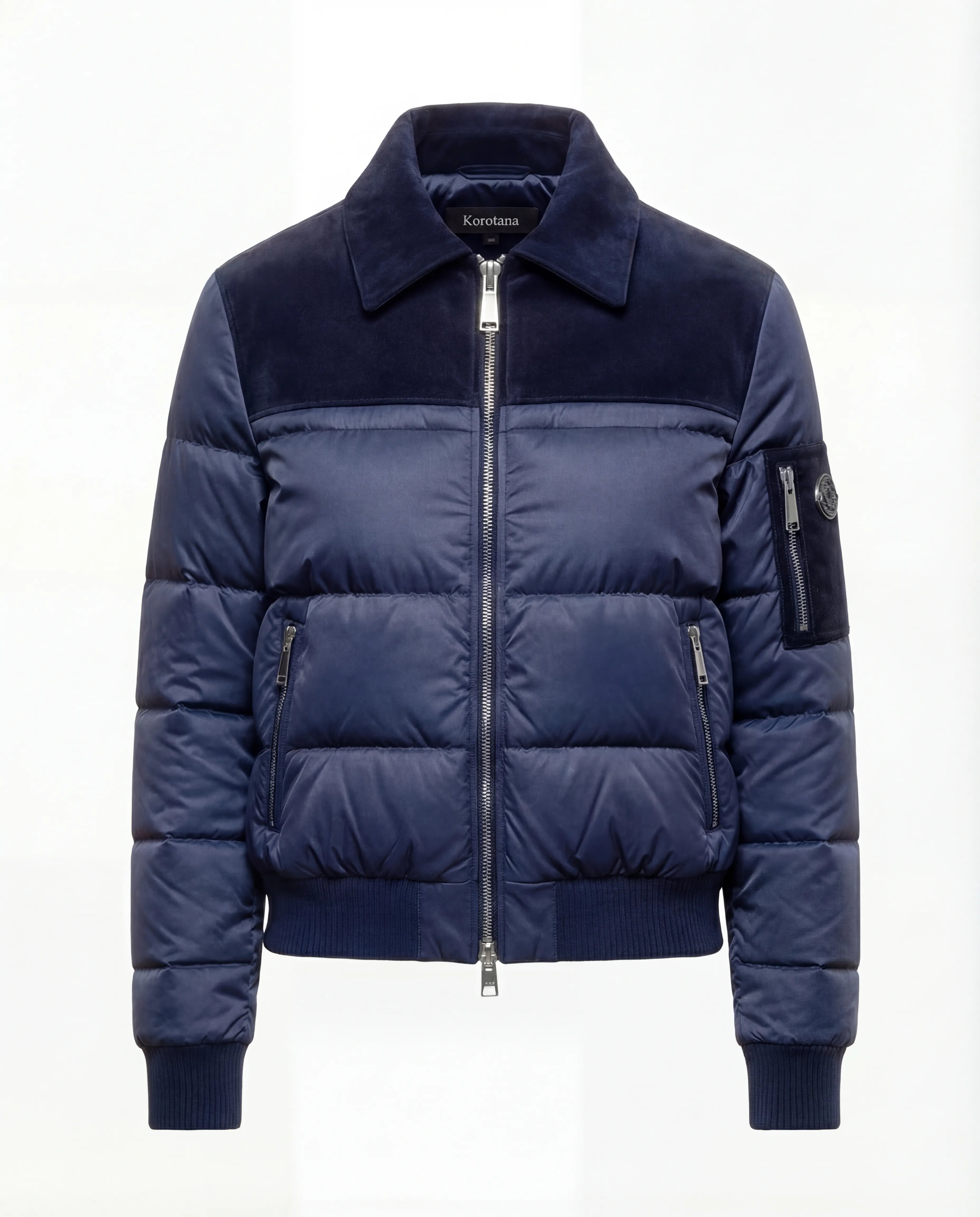 The Korotana Signature Suede Puffer Jacket