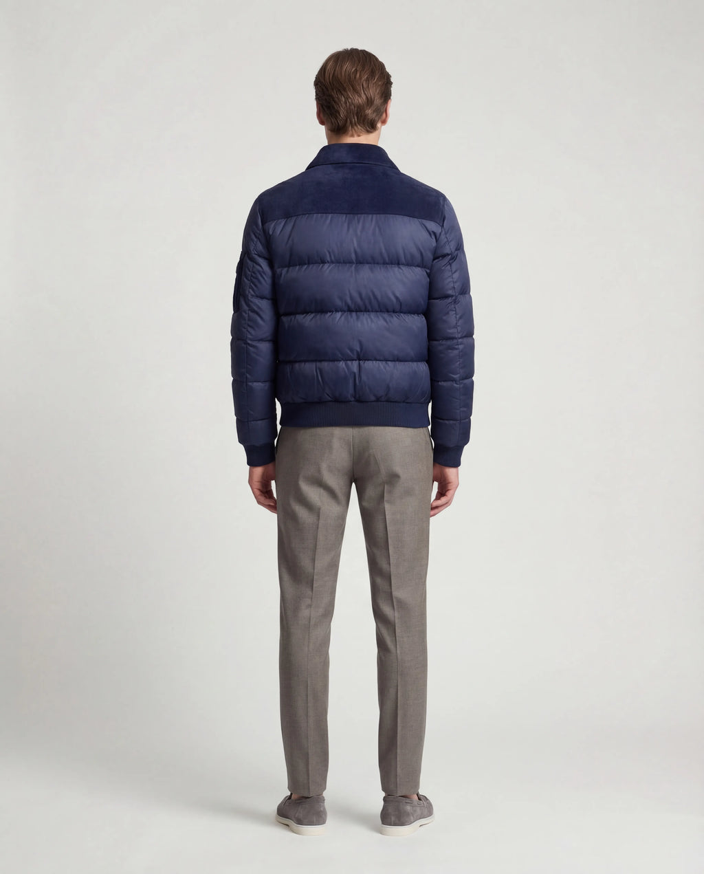 The Korotana Signature Suede Puffer Jacket