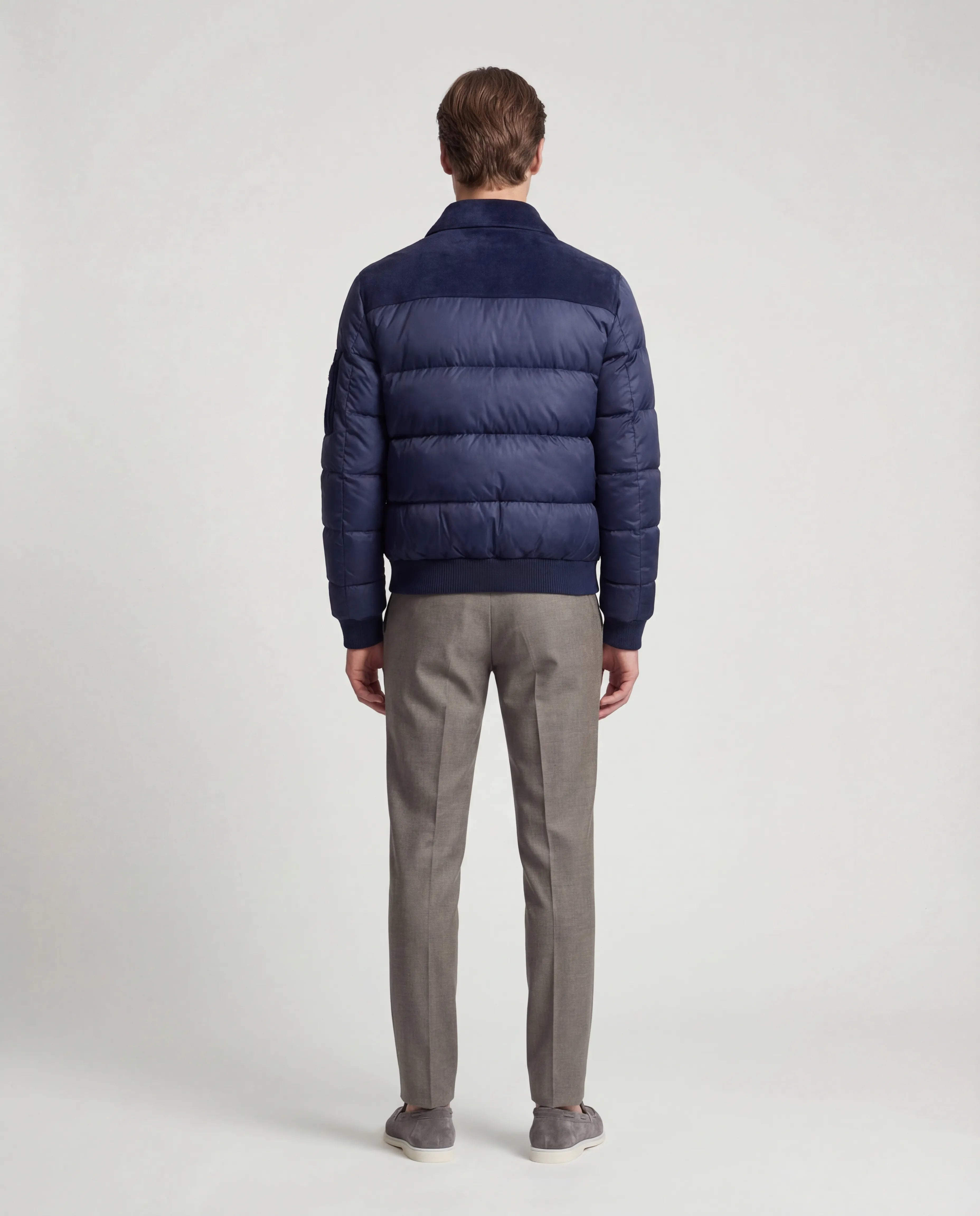 The Korotana Signature Suede Puffer Jacket