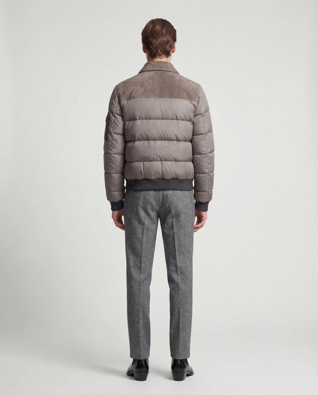The Korotana Signature Suede Puffer Jacket