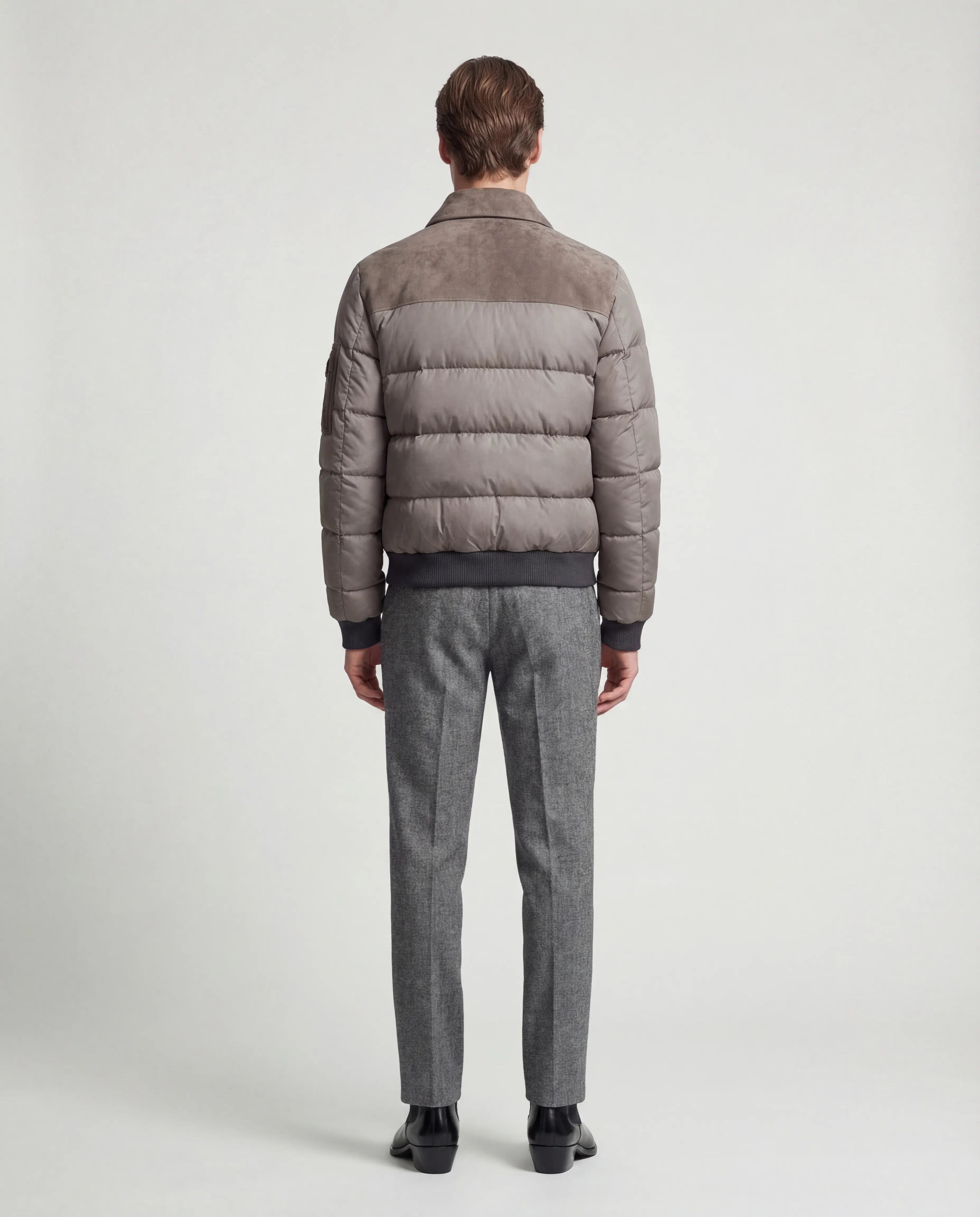 The Korotana Signature Suede Puffer Jacket