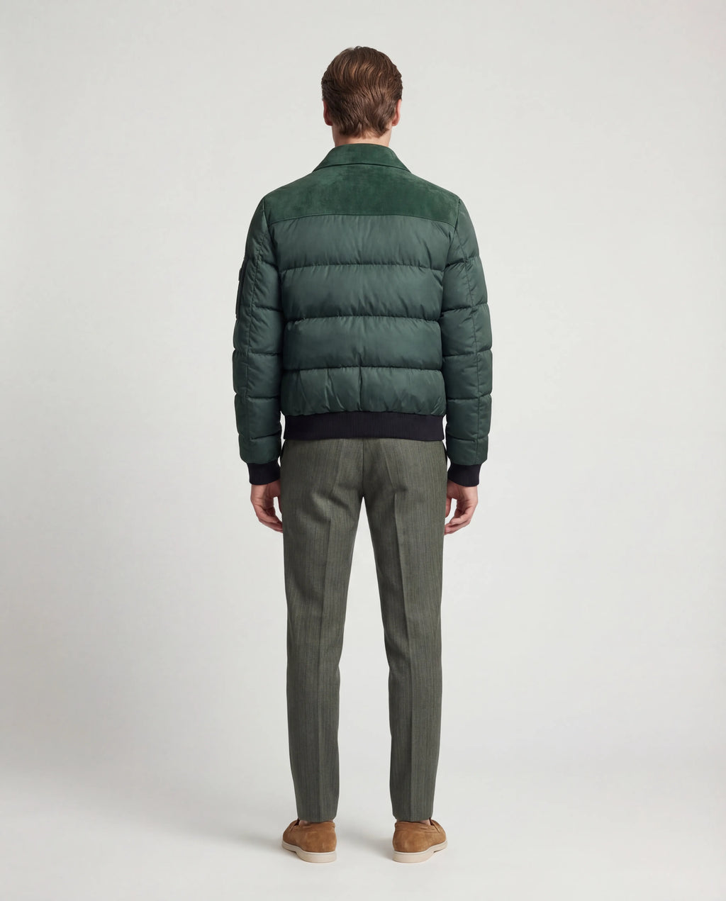 The Korotana Signature Suede Puffer Jacket