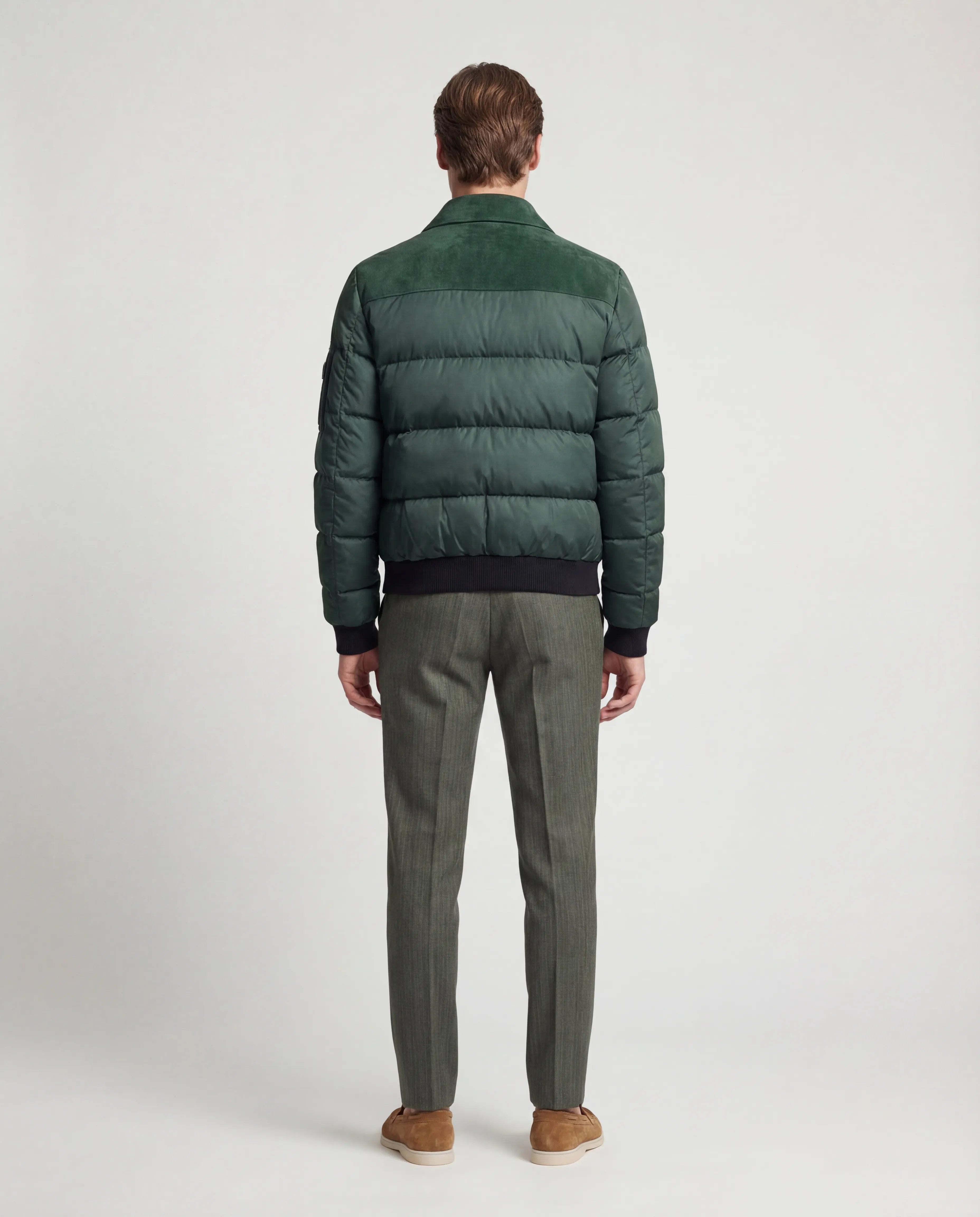 The Korotana Signature Suede Puffer Jacket