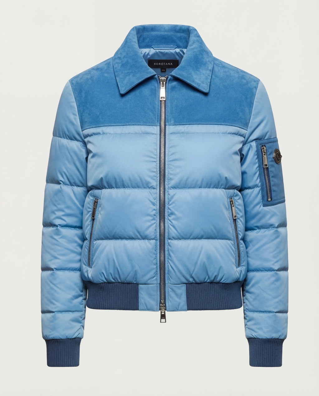 The Korotana Signature Suede Puffer Jacket